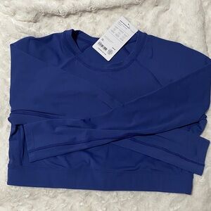 Athleta Vibrant Blue Crop Rashguard